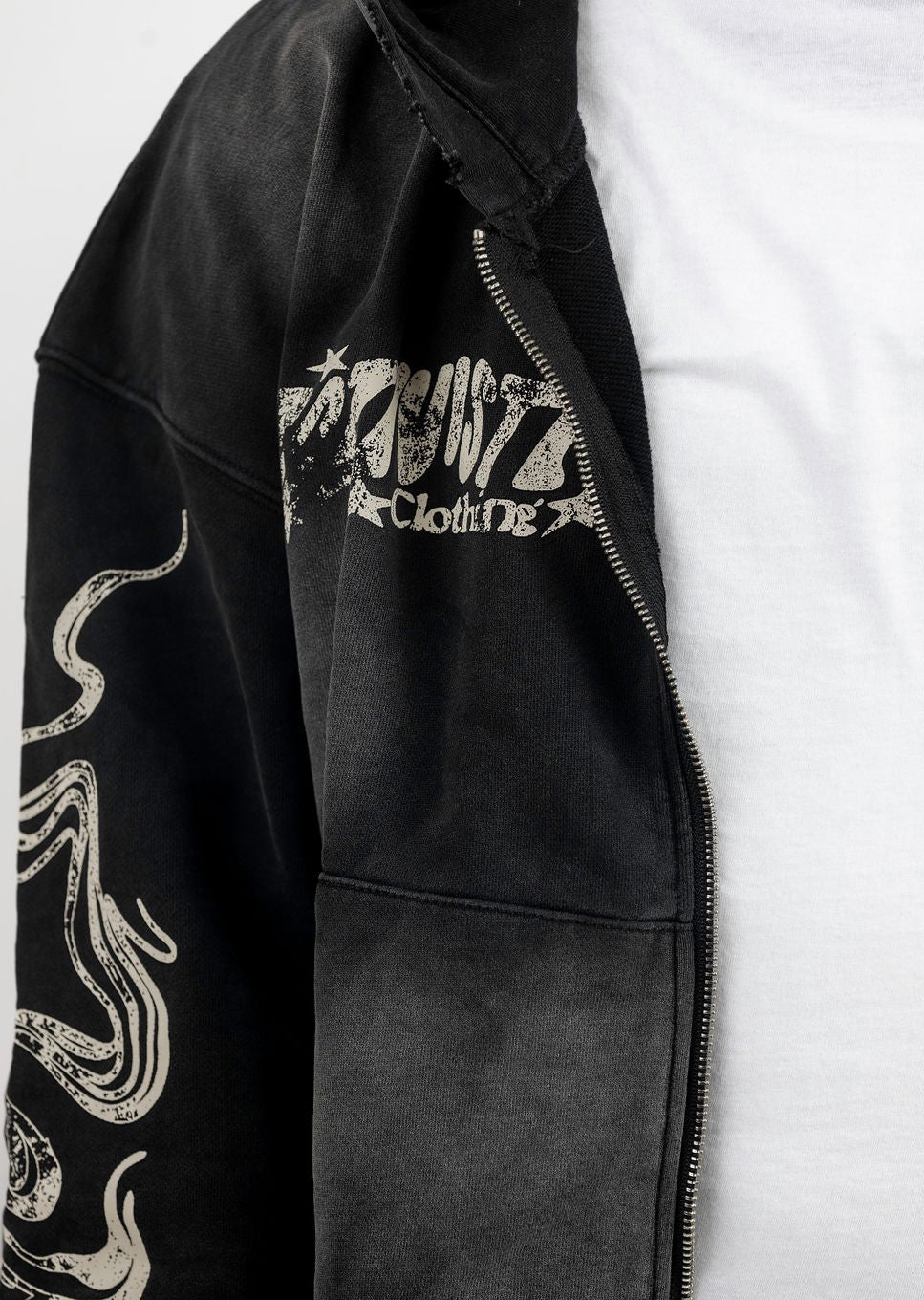 BSD DISTRESSED ZIP UP