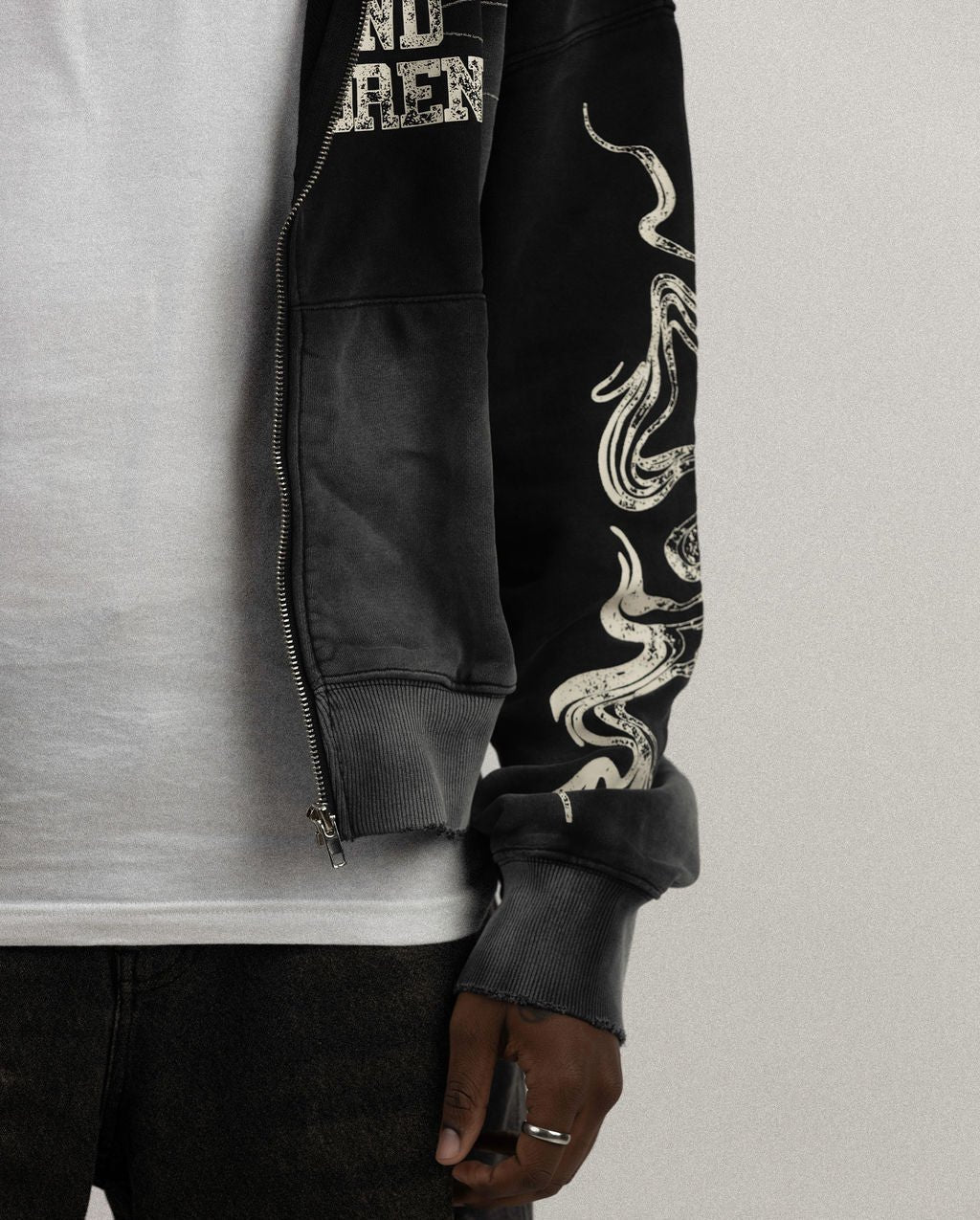 BSD DISTRESSED ZIP UP