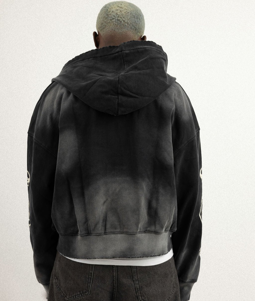BSD DISTRESSED ZIP UP