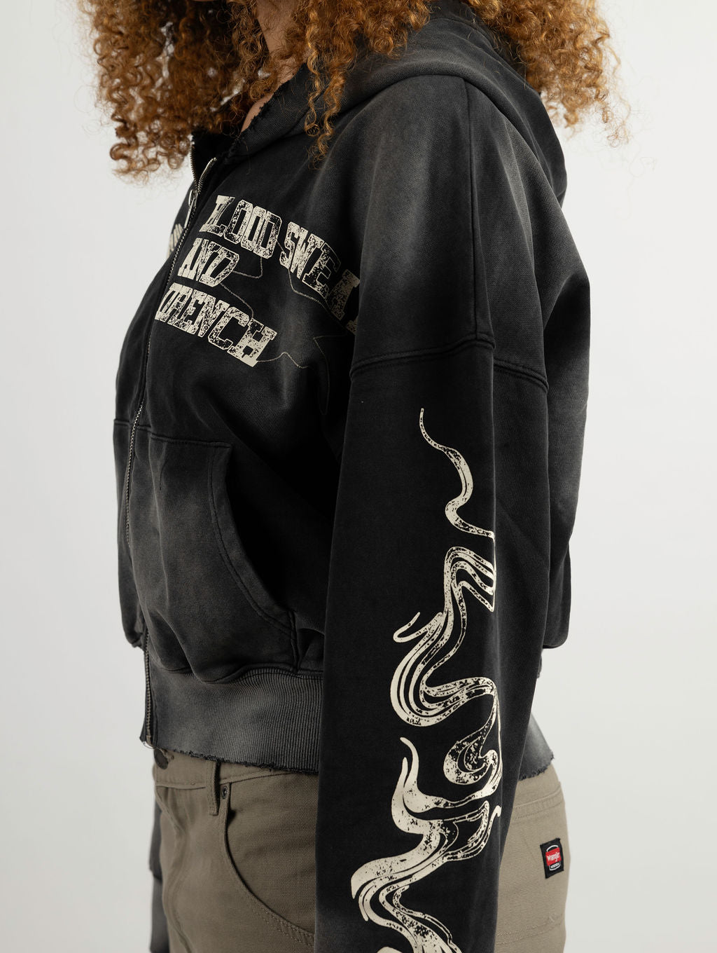 BSD DISTRESSED ZIP UP