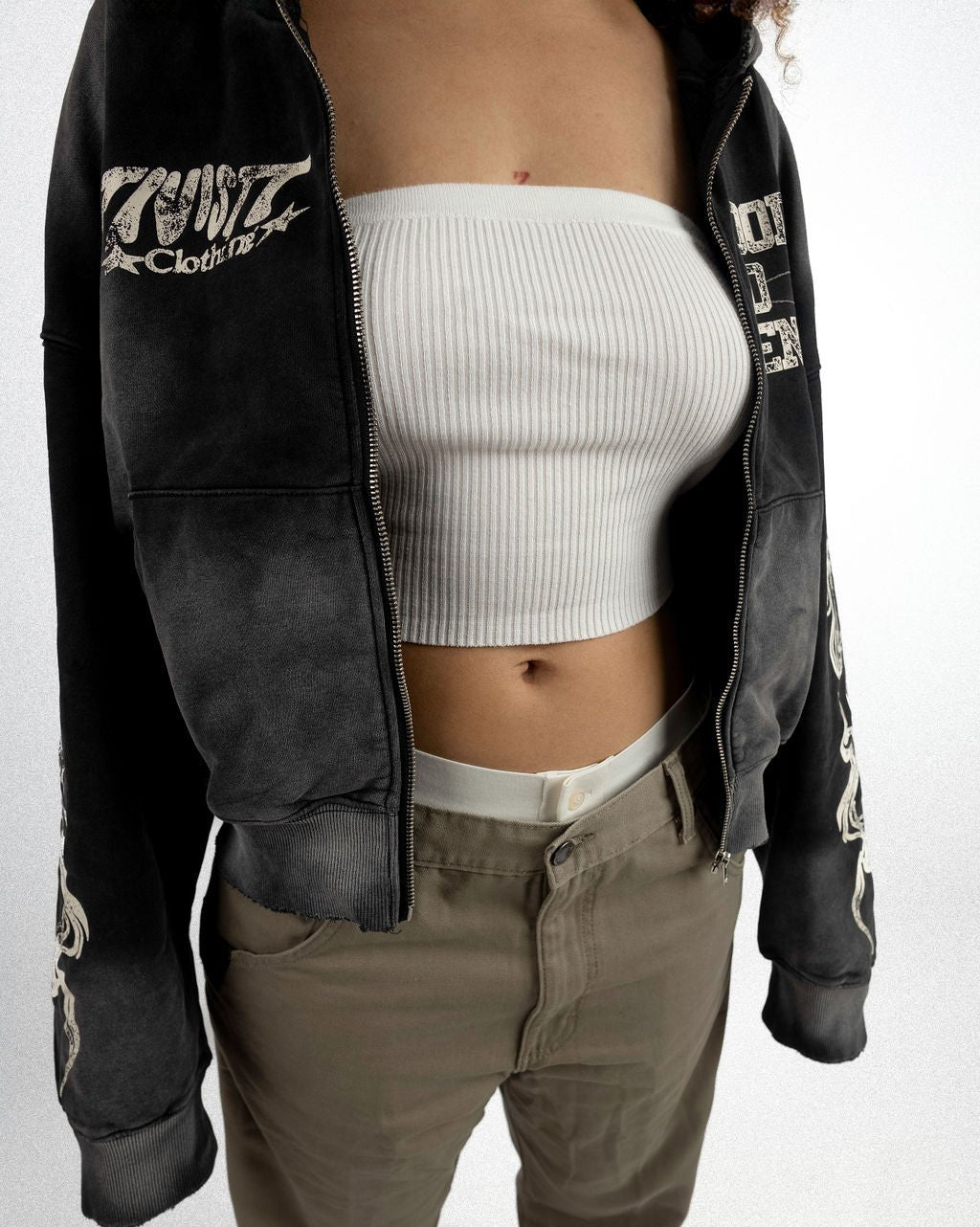 BSD DISTRESSED ZIP UP